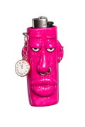 Barbie’s Lawyer hot-pink handmade polymer clay lighter case with keychain