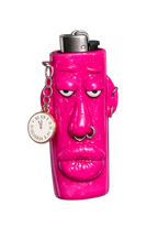 Barbie’s Lawyer hot-pink handmade polymer clay lighter case with keychain